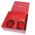 Ensemble cadeau d'arôme de parfum de maison de luxe rouge